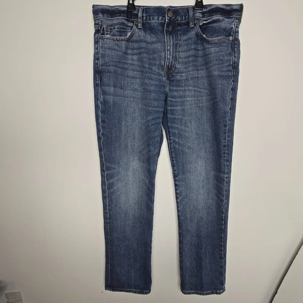 J. Crew Jeans 770 Kaihara Denim Mens 38 x 32 Medium Wash Denim Slim‎ Straight